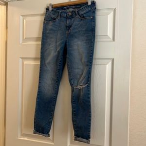 Slightly Distressed Old Navy Rockstar Skinny Jeans